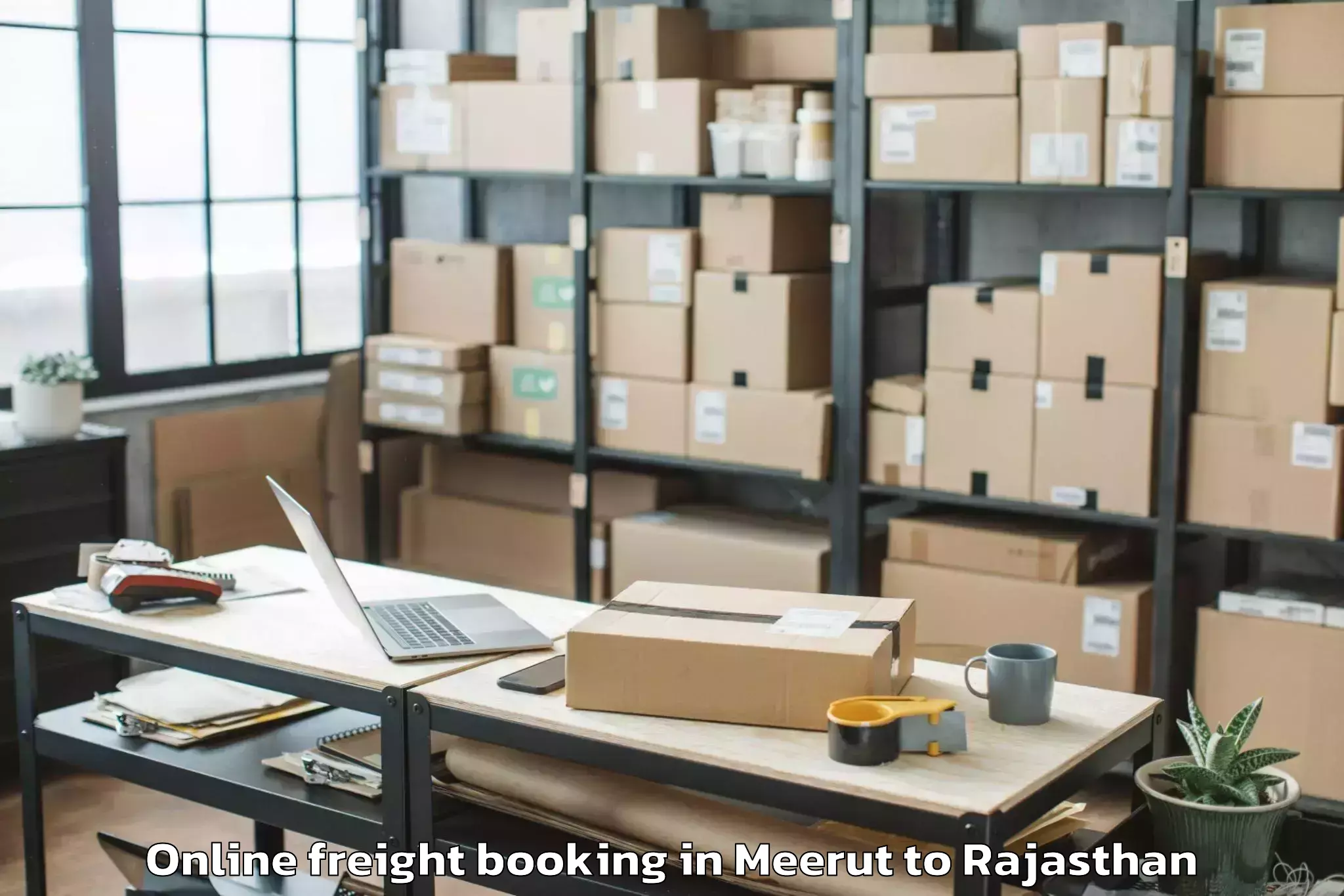 Get Meerut to Jamwa Ramgarh Online Freight Booking